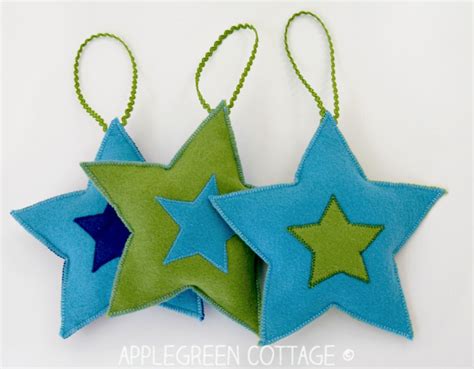 How To Make Easy Diy Star Ornaments Applegreen Cottage