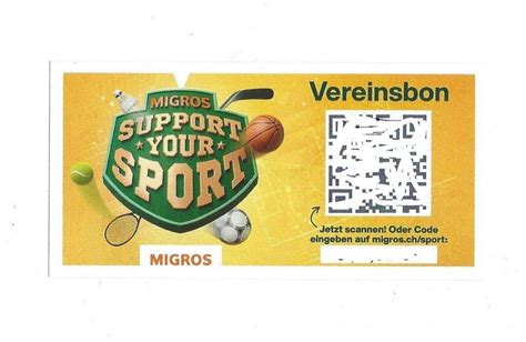 20 Migros Bon Support Your Sport Kaufen Auf Ricardo