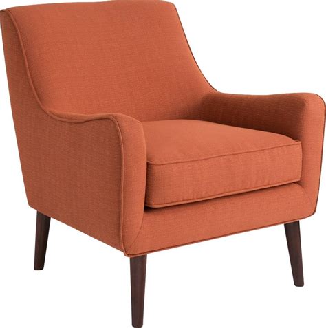 Frostwood Orange Accent Chair Mid Century Accent Chair Accent Chairs