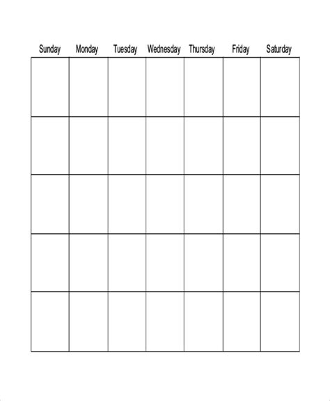 Free 6 Sample Blank Printable Calendar Templates In Ms Word Pdf