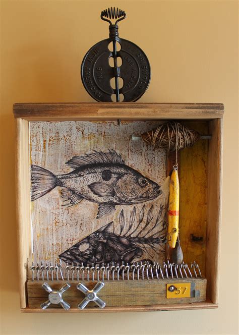 Encaustic And Found Objects Junk Drawer Series Artist Kathy Moore