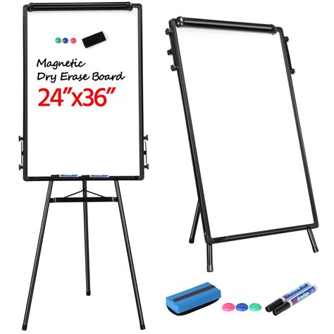Yaheetech Height Adjustable Tripod Magnetic Whiteboard Portable Dry