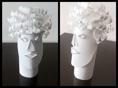 3d Human Head Paper Sculpture Paper Sculpture Origami And Kirigami