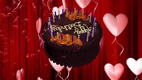 Happy Birthday Animation 3d Hd Motion Graphics Background Loop Youtube