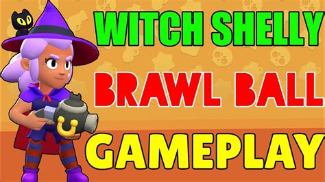 Halloween Skin Witch Shelly Gameplay In Brawl Ball Brawl Stars