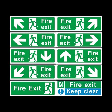 Safety Signs And Stickers Fire Exit Signs Bannerstar
