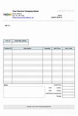 Pictures of Credit Note Template