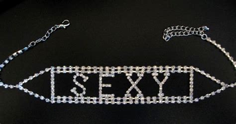 Clear Rhinestone Sexy Choker Necklace Costume Accessory Jewelry Naughty