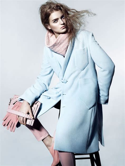Magdalena Langrova Wears Fall Pastels For Interview Russia Shoot