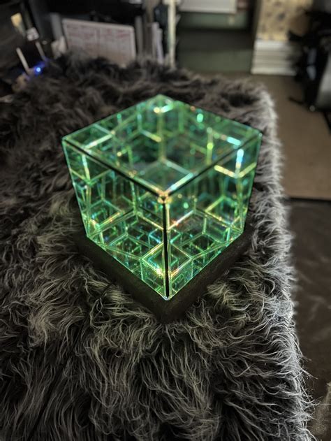 Hypercube Tesseract Infinity Mirror Led Art Sculpture — Nicky Alice