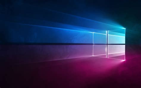 Download Wallpapers Windows 10 Neon Logo Neon Emblem