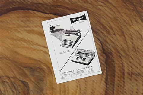 Olympia Typewriter Postcard Writer Stationery Store