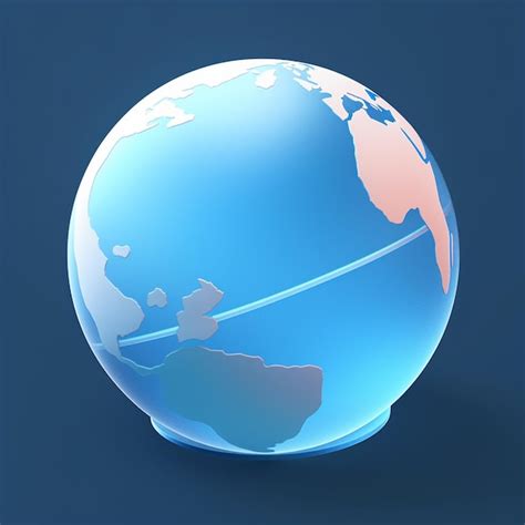 Premium Ai Image There Is A Blue Globe With A Plane Flying Over It