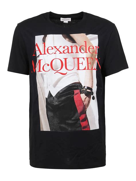 Alexander Mcqueen Logo Printed T Shirt T Shirts