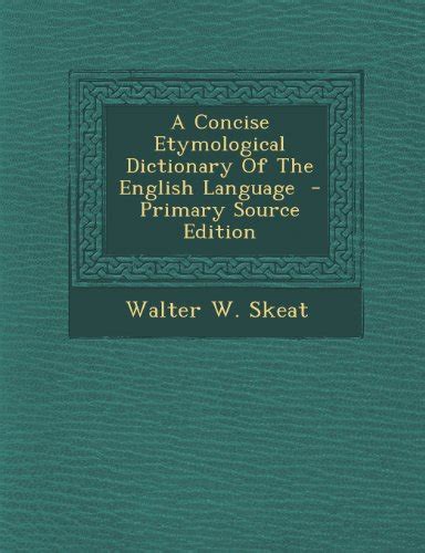 『a Concise Etymological Dictionary Of The English 読書メーター