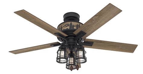 Hunter Vista 52 In Natural Iron Led Indoor Ceiling Fan With Light 5