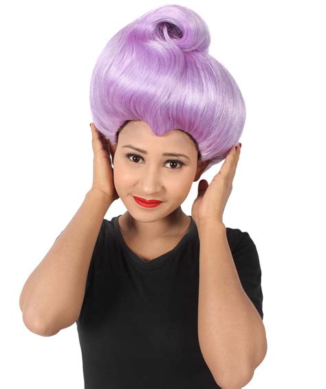 Hpo Adult Womens Fairy Godmother Animated Fantasy Wig Purple Cosplay