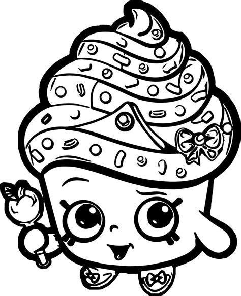 Shopkins Coloring Pages Cake Warehouse Of Ideas