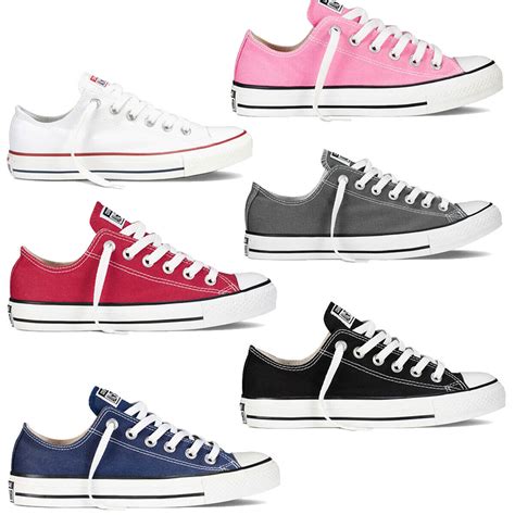 Converse All Star Ox Unisex Low Top Trainers Classic Colours Size Uk 3