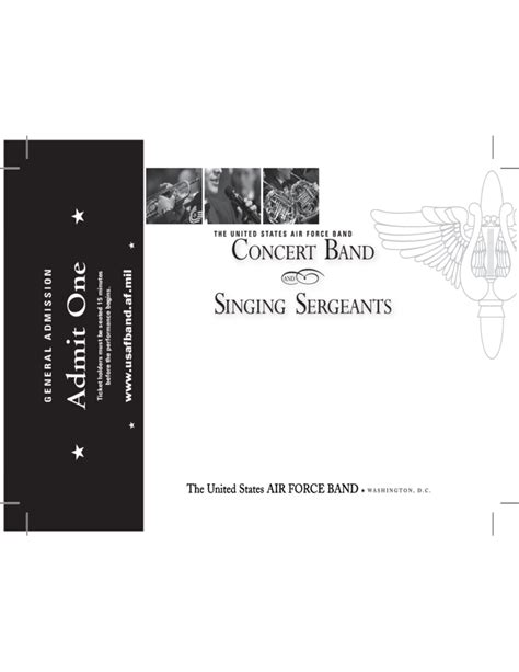 concert band ticket template