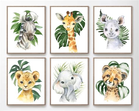 Nursery Watercolor Baby Animals Ubicaciondepersonascdmxgobmx