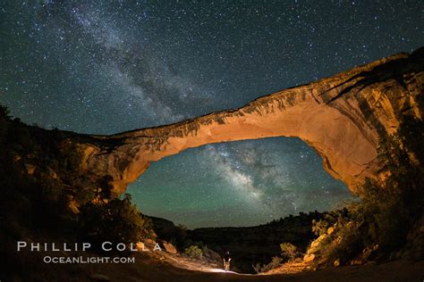 Owachomo Bridge And Milky Way Natural Bridges National Monument Utah