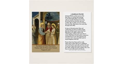 A Catholic Wedding Prayer Favor Holy Card Zazzle