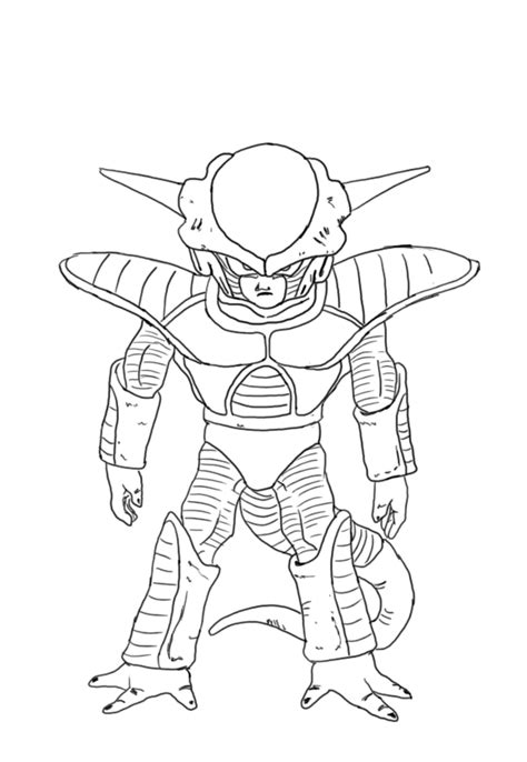 Frieza final form in dragon ball z coloring page | kids. First Form Lineart by RuokDbz98 on DeviantArt