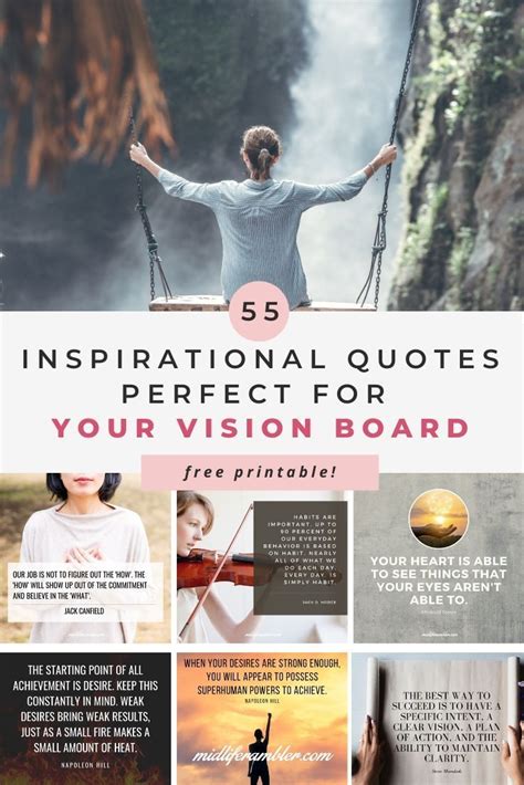 55 Powerful Vision Board Quotes To Download And Print Vision Board