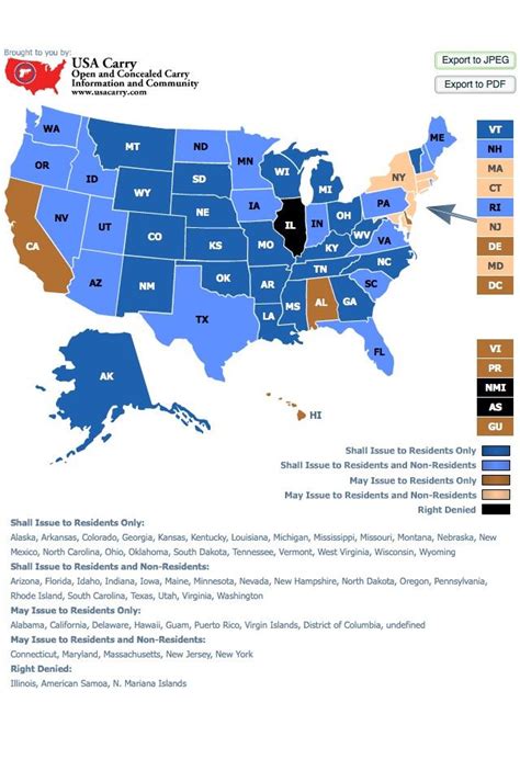 Ccw Concealed Carry States Map