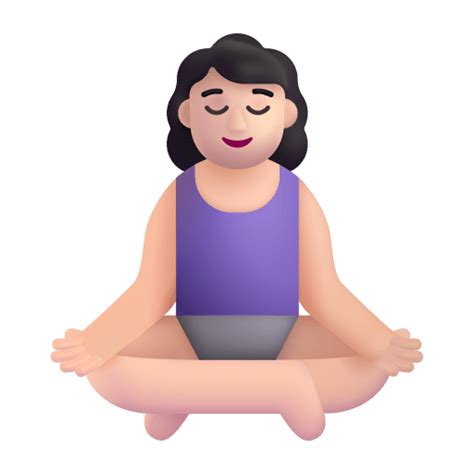 Woman In Lotus Position 3d Light Icon Fluentui Emoji 3d Iconpack