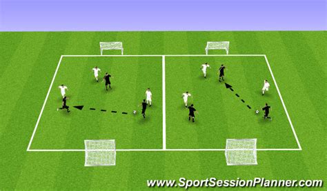 Footballsoccer Passing And Receiving Combination Play Technical