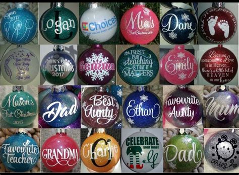 Personalised Christmas Baubles Etsy