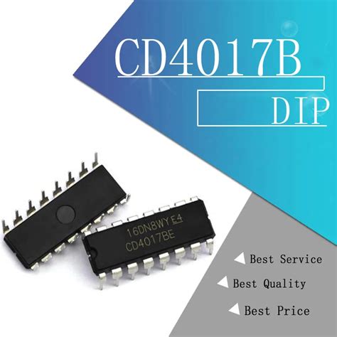 10pcs Lot CD4017 CD4017B CD4017BE 4017 DECADE COUNTER DIVIDER IC New