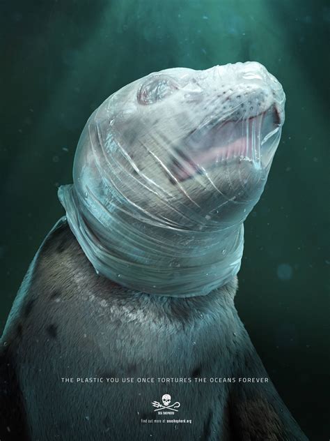 Sea Shepherd公益广告这些海报设计令人窒息 4A广告网