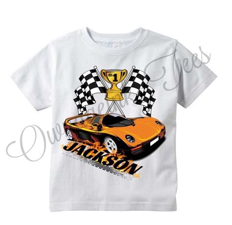 Race Car T Shirt Custom Personalize Party Outfit Shirt Cars