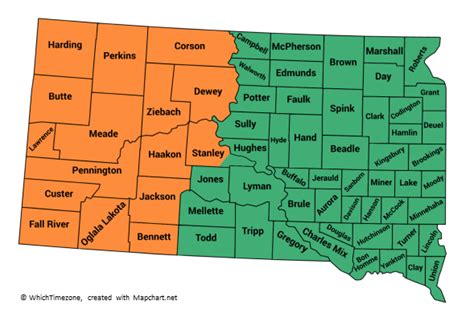 South Dakota Time Zones Map Get Latest Map Update
