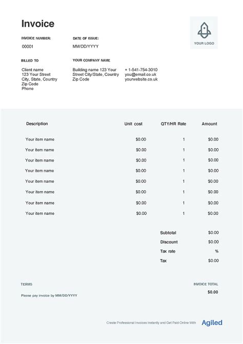 Free Massage Therapist Invoice Template Agiled Edit And Send
