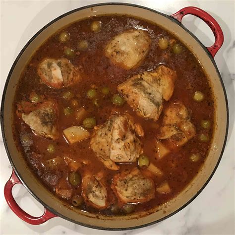 Pollo Guisado Recipe Braised Fricassee Chicken Stew