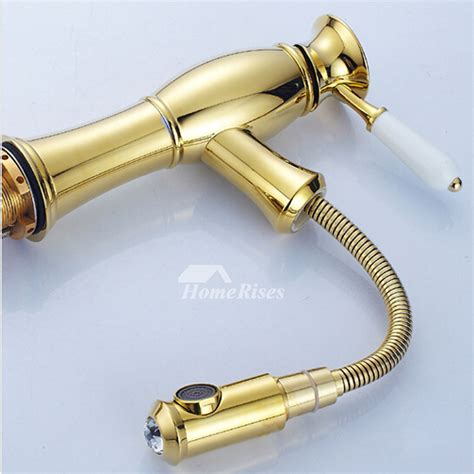 Join our professional site for deeper discounts with access to inventory at 21 warehouses! Discount Bathroom Faucets Polished Brass Pull Out Sprary Gold