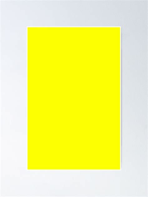 Neon Fluorescent Yellow Yellowneon Yellowfluro Yellow Poster For