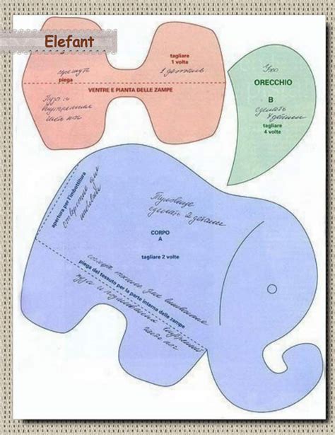 6 Patterns 1 Tutorial Plush Elephant