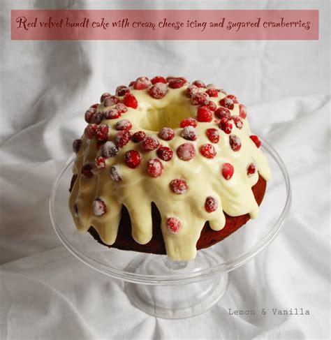 It makes an excellent birthday cake, a perfect celebration cake. Lemon & Vanilla: Red velvet bundt cake with cream cheese ...