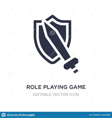 Role Playing Game Icon On White Background Simple Element Illustration