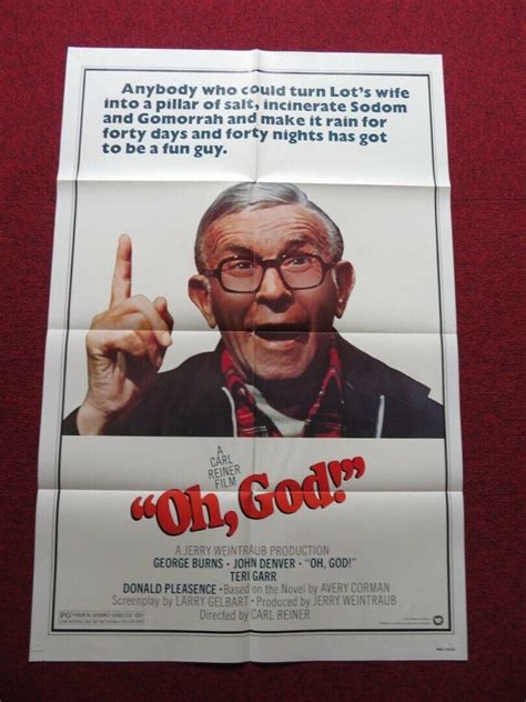 Oh God Folded Us One Sheet Poster George Burns Teri Garr 1977