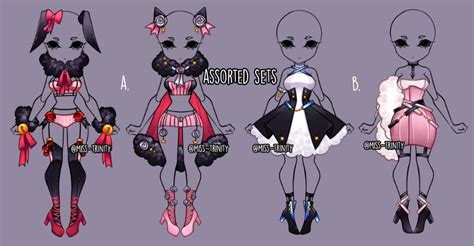 Assorted Clothing Adopt Open By Miss Trinity On Deviantart Drawing Anime Clothes Anime
