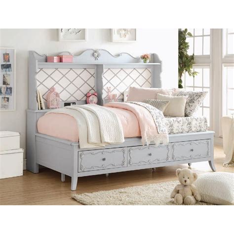 Full Daybed Bed Frame For Girls Wood Full Daybed With Bookcase And 3