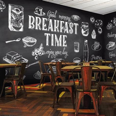 Blackboard Coffee And Breakfast Wall Murals Various Designs In 2021