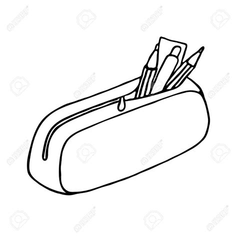 Pencilcase Craft Colouring Pages Sketch Coloring Page