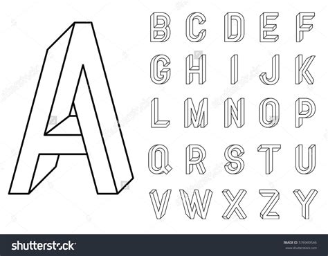 Impossible Geometry Letters Et Of Vector Letters Constructed On The